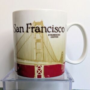 Starbucks San Francisco Coffee Mug, Red Global Icon Series Golden Gate Bridge